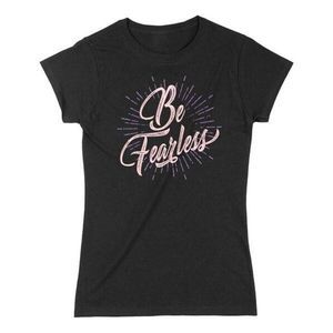 Nearly There Black Be Fearless Tee Size LG